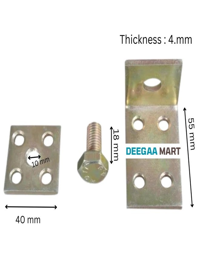 DEEGAA MART Bed Rail L Brackets for Joining Woods, Bed Frame Hardware , Bed Rail Socket Accessories, Set of 4 Wooden Bed Brackets Bed Rail Fittings, headboard and Footboard Fixing, Heavy(4 Sets) - Image 4
